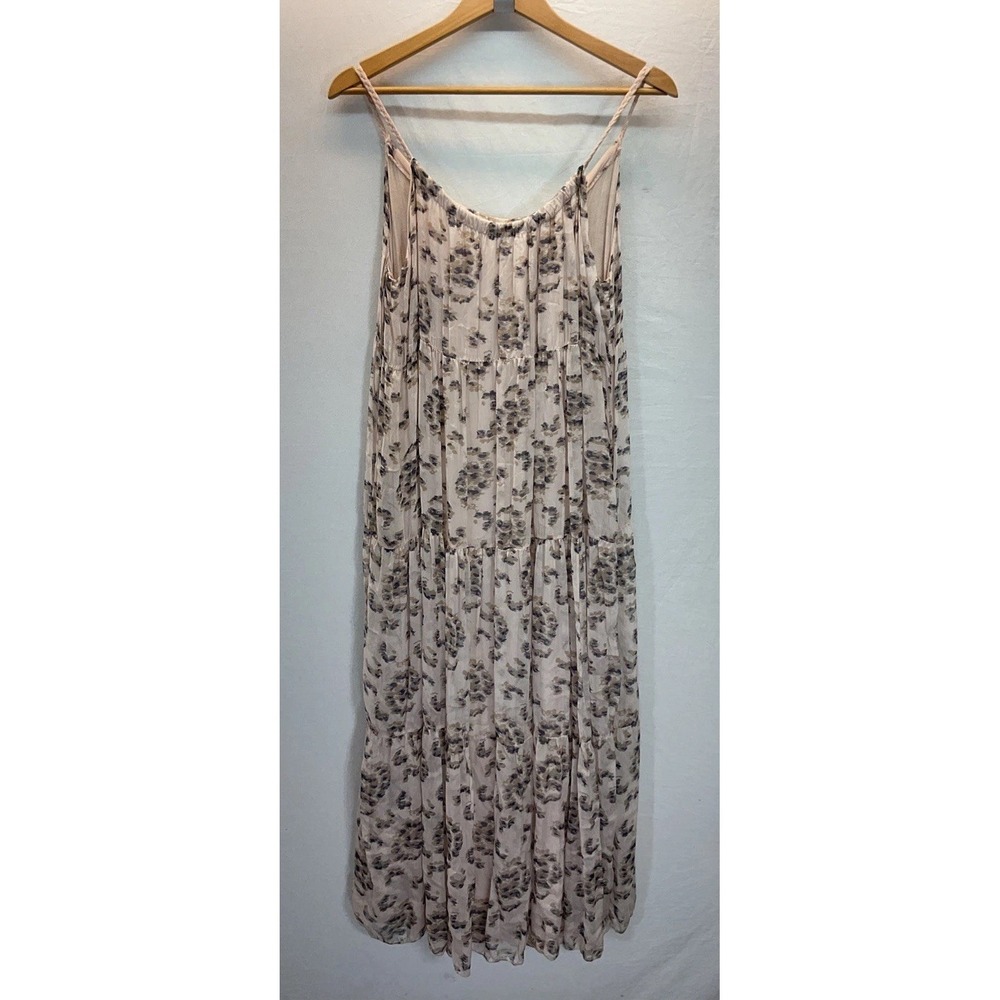 Gorgeous ELENA BALDI Silk‎ Blend Midi Dress Made in Italy sundress floral sz LG